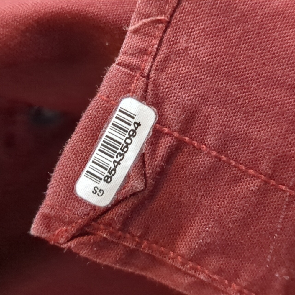 All‎ Saints 100% Cotton Maroon Ramskull Long Sleeve Button Down Shirt - Picture 9 of 9
